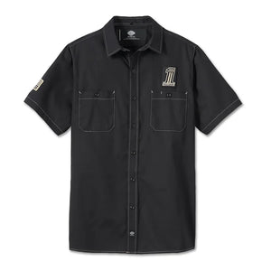 Harley-Davidson Button Down Bar & Shield Contrast Stitch Mechanics Shirt